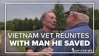 Vietnam War veteran reunites with man he saved on battlefield 50 years ago [upl. by Loeb]