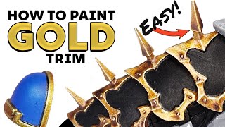 How to Paint ANY Gold Trim easily Using Citadel ShadesWashes [upl. by Palocz]