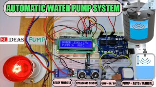 Automatic water level controller using arduino  Water tank level monitoring system with Ultrasonic [upl. by Tavi570]