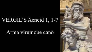 VIRGIL Aeneid Book 1 17 Arma virumque canō [upl. by Ydospahr]