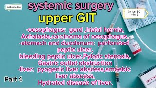 Systemic Surgery  Oesophagus Stomach and Liver  Upper GIT mbbsmedico3814 mbbsmedico medico [upl. by Atika945]