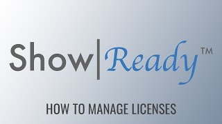 ROCS Tutorials Managing Licenses With ShowReady [upl. by Teressa]