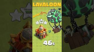 Lavaloon 46s 🤯🤯 clashofclans handcam [upl. by Ahsinan]