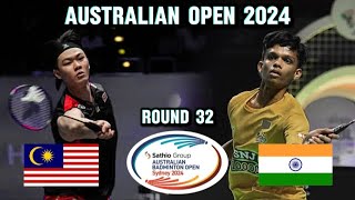 Lee Zii Jia vs SSankar Muthusamy  Australian Open 2024 Badminton [upl. by Hermosa]