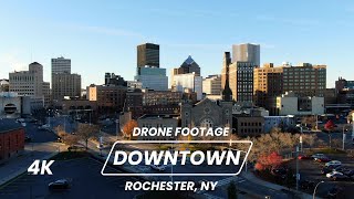 Downtown Rochester NY  4K Drone Footage [upl. by Ultan]