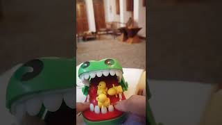 BIG MOUTH CROCODILE BITING TEETH TOY angrily crocodiletoy bigmouth satisfying bitingtoy [upl. by Nalloh]