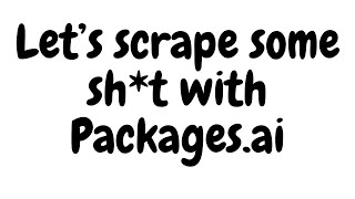 Scrape Like a Pro with Packages [upl. by Tillio]