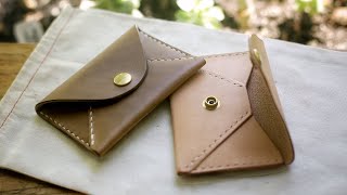 How to Make a Classic Leather Envelope Wallet With Pattern [upl. by Ennovihc]