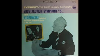 Shostakovich  Symphony No 5  Leopold Stokowski Stadium Symphony Orchestra 1958 Complete LP [upl. by Lerad]