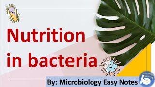 Microbiology easy notes on nutrition in bacteria [upl. by Meadow888]