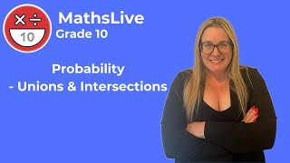 Grade 10  Probability unions amp intersections [upl. by Alih]