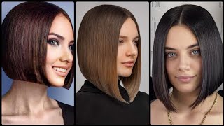 Most Beautiful amp Stylish Womens Short Straight Hair Cut Designs Ideas 2024 beautygirlscracks [upl. by Labina]