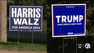 Trump and Harris fight for Oakland County vote local signs reflect county split [upl. by Chaudoin417]