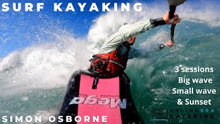 Surf Kayaking  OSK coach Simon Osborne Surf Kayaking in Cornwall  Mega Surf Kayak Reflex [upl. by Ojillek237]