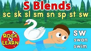 Beginning Consonant Blends with S  Learn to Read sc sk sl sm sn sp st sw  Rock N Learn [upl. by Arreit461]