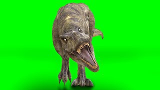 TRex Chase Green screen Jurassic world Dominion  with sound [upl. by Werdma]