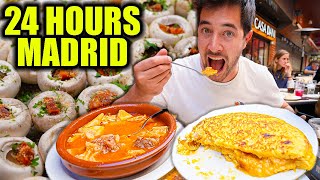 24 Hours of Spanish Food in Madrid 🇪🇸 STREET FOOD to SEAFOOD in Spains Foodie Capital [upl. by Terrel]