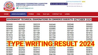 V2 Typewriting Exam Result 2024 in Tamil August Month Resulttypewritingexam [upl. by Atiran35]