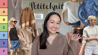 ranking every PetiteKnit pattern Ive ever knit  looking back at each project pros and cons [upl. by Einnoc32]