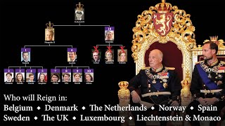 Successions of the 10 Modern European Monarchies [upl. by Enelyak]