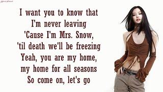 JENNIE  Snowman COVER  Lyrics [upl. by Eart]