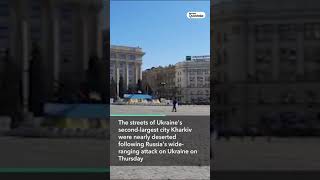 Sirens Wail in Ukraines SecondLargest City as Russia Invasion Begins [upl. by Wons]