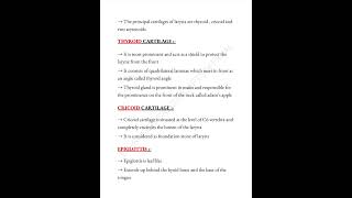 Cartilages of Larynx notes📝 headandneck anatomy larynx medicalconcepts28 [upl. by Velick]