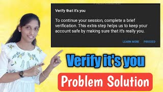 Verify its you  verify its you problem solution telugu in 2023RaniTechinTelugu37 [upl. by Koren595]