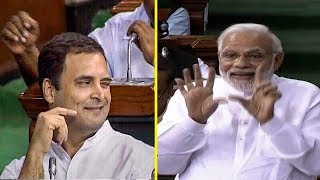 Rahul Gandhis hug amp wink act and how PM Modi responded  FULL VIDEO [upl. by Armin]