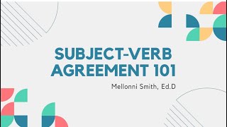 SubjectVerb Agreement 101 [upl. by Bryna177]