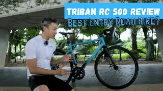 Triban RC 500 Review 2021  Amazing Road Bike for New Road Cyclist [upl. by Nivahb815]