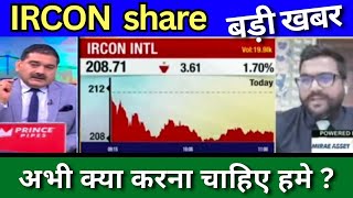 IRCON share latest news today IRCON share news today IRCON share Target Tomorrow buy or sell [upl. by Rufena974]