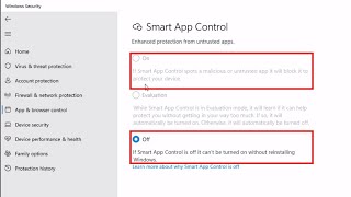 How To Enable Or Disable Smart App Control In Windows [upl. by Long]