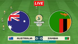 🔴Australia vs Zambia  Womens Olympic Football 2024  Group Stage [upl. by Hansen]