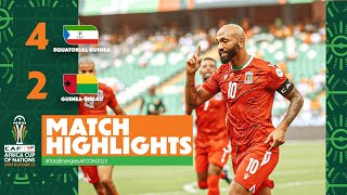 HIGHLIGHTS  Equatorial Guinea 🆚 GuineaBissau TotalEnergiesAFCON2023  MD2 Group A [upl. by Markson844]