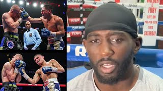 Terence Crawford Reacts to Vergil Ortiz Jr CALLING Him OUT to Fight with Errol Spence Jr ringside [upl. by Jacenta607]