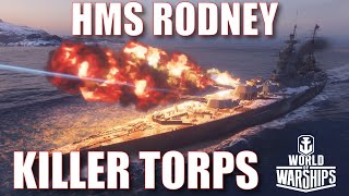 HMS Rodney Royal Navy Battleships World of Warships Wows Review Guide [upl. by Nettle]