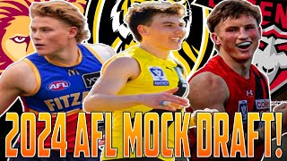 2024 FINAL AFL MOCK DRAFT November Edition [upl. by Anirtal]