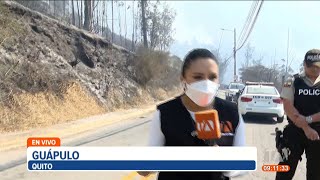 Incendio forestal en Guápulo se reactiva [upl. by Jarid]