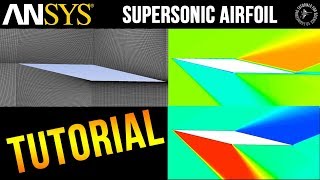 ANSYS FLUENT Supersonic Airfoil on Structured Mesh Compressible CFD Tutorial [upl. by Ramsey691]