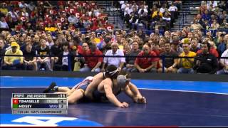 2015 NCAA 125 lb Final Nathan Tomasello tOSU v Zeke Moisey WVU [upl. by Shaum528]