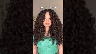 Gel vs mousse on curly hair curlyhairroutine curlyhairjourney curls [upl. by Silliw917]