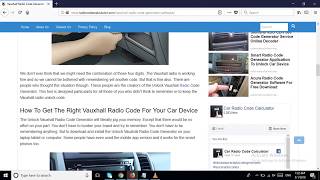 Vauxhall Radio Code Generator Software For Free Downloading On PC [upl. by Amej210]