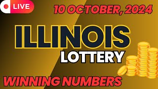 Illinois Midday Lottery Results For  10 Oct 2024  Pick 3  Pick 4  Powerball  Mega Millions [upl. by Wolliw]