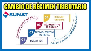 CAMBIO DE RÉGIMEN TRIBUTARIO SUNAT 2024 [upl. by Yekcim41]