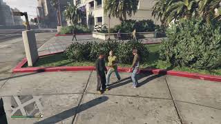 Fighting with the padestrians and sudden bullet got me busted in GTAV [upl. by Nonarb]