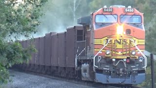 BNSF amp UP Action on the Hinckley Subdivision  2 Bonnets Rare freight cars Dash 9s ACes amp MORE [upl. by Asirral]