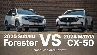 2024 Mazda CX50 vs 2025 Subaru Forester  Comparison amp Review [upl. by Guyer192]