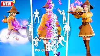 NEW Lexa Hexbringer Fortnite Skin doin Glitched BuiltIn Emotes amp Funny Dances [upl. by Gatian]