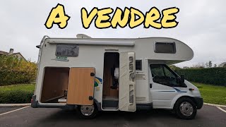 A vendre  Campingcar quotcouteau suissequot 4 couchages permanents dans 6m soute garage et 6000kms [upl. by Dugald280]